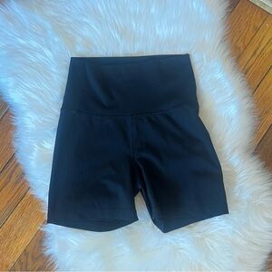 Black High-Waisted Biker Shorts